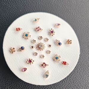 Free People Gold and Multicolor Earring Set